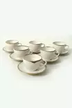 Tekoppar Set Hermia Cream Keramik 12 Delar - Kaffe- och teserviser - 8684282565758 - 1
