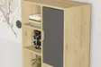 Bokhylla Hanah Home Otranto Safir Ek Antracit Spånskiva 58,6x160x30 cm - Bokhyllor - 8683743027668 - 5