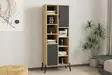 Bokhylla Hanah Home Otranto Safir Ek Antracit Spånskiva 58,6x160x30 cm - Bokhyllor - 8683743027668 - 2