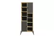 Bokhylla Hanah Home Otranto Safir Ek Antracit Spånskiva 58,6x160x30 cm - Bokhyllor - 8683743027668 - 6