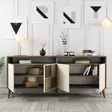 Konsolbord Hanah Home Milan Valnöt Cream Spånskiva 180x78x35 cm - Byråer och skåp - 8683342719278 - 4