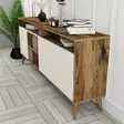 Konsolbord Hanah Home Milan Valnöt Cream Spånskiva 180x78x35 cm - Byråer och skåp - 8683342719278 - 5