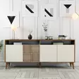 Konsolbord Hanah Home Milan Valnöt Cream Spånskiva 180x78x35 cm - Byråer och skåp - 8683342719278 - 2