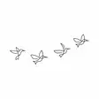 Väggdekor Metall Wallity Birds Svart Metall 18x21 cm 20x24 cm 20x23 cm 18x22 cm 4 Delar - Dekorationer, prydnadsföremål - 8683342941198 - 1
