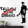 Väggdekor Metall Wallity Banksy Metal Vit Röd Metall 64x42 cm 46x87 cm - Dekorationer, prydnadsföremål - 8684282419068 - 2