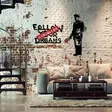 Väggdekor Metall Wallity Banksy Metal Vit Röd Metall 64x42 cm 46x87 cm - Dekorationer, prydnadsföremål - 8684282419068 - 5