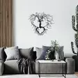 Väggdekor Metall Wallity Entrika Svart Metall 70x64 cm - Dekorationer, prydnadsföremål - 8683342213578 - 3