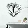 Väggdekor Metall Wallity Entrika Svart Metall 70x64 cm - Dekorationer, prydnadsföremål - 8683342213578 - 4