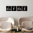 Väggdekor Metall Wallity Coffee 13 Svart Metall 18x18 cm 4 Delar - Dekorationer, prydnadsföremål - 8684282140948 - 3