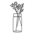 Väggdekor Metall Wallity Flower 5 Svart Metall 58x61 cm - Dekorationer, prydnadsföremål - 8681875586428 - 1