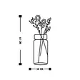 Väggdekor Metall Wallity Flower 5 Svart Metall 58x61 cm - Dekorationer, prydnadsföremål - 8681875586428 - 3