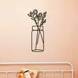 Väggdekor Metall Wallity Flower 5 Svart Metall 58x61 cm - Dekorationer, prydnadsföremål - 8681875586428 - 2