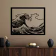 Väggdekor Metall Wallity Hokusai Svart Metall 56x45 cm - Dekorationer, prydnadsföremål - 8684282391678 - 2