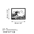 Väggdekor Metall Wallity Hokusai Svart Metall 56x45 cm - Dekorationer, prydnadsföremål - 8684282391678 - 6