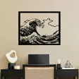 Väggdekor Metall Wallity Hokusai Svart Metall 56x45 cm - Dekorationer, prydnadsföremål - 8684282391678 - 3