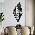 Väggdekor Metall Wallity Deer Svart Metall 39x85 cm - Dekorationer, prydnadsföremål - 8684282463108 - 4