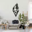 Väggdekor Metall Wallity Deer Svart Metall 39x85 cm - Dekorationer, prydnadsföremål - 8684282463108 - 5