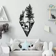 Väggdekor Metall Wallity Deer Svart Metall 39x85 cm - Dekorationer, prydnadsföremål - 8684282463108 - 3