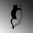 Väggdekor Metall Wallxpert Love Cats Svart Metall 33x70 cm - Dekorationer, prydnadsföremål - 8683743097838 - 6