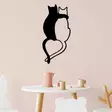 Väggdekor Metall Wallxpert Love Cats Svart Metall 33x70 cm - Dekorationer, prydnadsföremål - 8683743097838 - 2