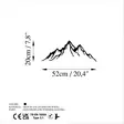 Väggdekor Metall Wallity Mountain 11 Svart Metall 52x20 cm - Dekorationer, prydnadsföremål - 8683742828518 - 6