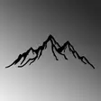Väggdekor Metall Wallity Mountain 11 Svart Metall 52x20 cm - Dekorationer, prydnadsföremål - 8683742828518 - 5