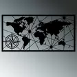 Väggdekor Metall Wallity World Map Led Svart Metall 60x120 cm - Dekorationer, prydnadsföremål - 8684282635208 - 7
