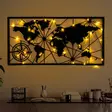 Väggdekor Metall Wallity World Map Led Svart Metall 60x120 cm - Dekorationer, prydnadsföremål - 8684282635208 - 2