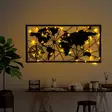 Väggdekor Metall Wallity World Map Led Svart Metall 60x120 cm - Dekorationer, prydnadsföremål - 8684282635208 - 3