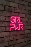 Dekorativ Led Väggbelysning Wallity Girl Power Rosa Plast 36x25 cm - Ljussmycken och ljusfigurer - 8682870288348 - 3