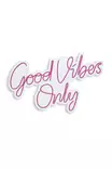 Dekorativ Led Väggbelysning Wallity Good Vibes Only Pink Plast 37x62 cm - Ljussmycken och ljusfigurer - 8683342865258 - 1