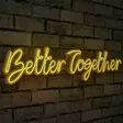 Dekorativ Led Väggbelysning Wallity Better Together Gul Plast 84x16 cm - Ljussmycken och ljusfigurer - 8682870287488 - 2