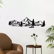 Väggdekor Metall Wallity Landscape 4 Svart Metall 20x70 cm - Dekorationer, prydnadsföremål - 8683743439188 - 2