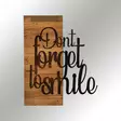 Väggdekor Trä Wallity Dont Forget To Smile Svart Trä 47x58 cm - Dekorationer, prydnadsföremål - 8682870854758 - 5