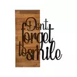 Väggdekor Trä Wallity Dont Forget To Smile Svart Trä 47x58 cm - Dekorationer, prydnadsföremål - 8682870854758 - 1