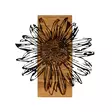 Väggdekor Trä Wallity Daisy Svart Trä 56x58 cm - Dekorationer, prydnadsföremål - 8683342168168 - 1