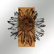 Väggdekor Trä Wallity Daisy Svart Trä 56x58 cm - Dekorationer, prydnadsföremål - 8683342168168 - 6