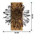 Väggdekor Trä Wallity Daisy Svart Trä 56x58 cm - Dekorationer, prydnadsföremål - 8683342168168 - 7