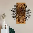 Väggdekor Trä Wallity Daisy Svart Trä 56x58 cm - Dekorationer, prydnadsföremål - 8683342168168 - 2