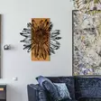 Väggdekor Trä Wallity Daisy Svart Trä 56x58 cm - Dekorationer, prydnadsföremål - 8683342168168 - 3