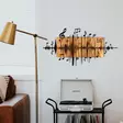 Väggdekor Trä Wallity Svart Valnöt Metall Trä 90x47 cm - Dekorationer, prydnadsföremål - 8682870972018 - 2
