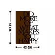 Väggdekor Trä Wallity Do More Of What Makes You Happy Valnöt/Svart Trä/Metall 42x58 cm - Dekorationer, prydnadsföremål - 8681875602418 - 3