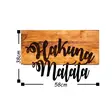 Väggdekor Trä Wallity Hakuna Matata Valnöt/Svart Trä/Metall 58x38 cm - Dekorationer, prydnadsföremål - 8681875562248 - 3