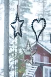 Kranssi Wooden 30cm musta Tähti - Juldekorationer och textilier - 6410416283548 - 3