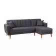 Hörnbäddsoffa Atelier del Sofa Coner Mörkgrå Linne 225x150x85 cm - Soffor - 8681875324068 - 5