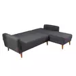 Hörnbäddsoffa Atelier del Sofa Coner Mörkgrå Linne 225x150x85 cm - Soffor - 8681875324068 - 6