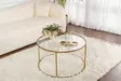 Soffbord Hanah Home Gold Transparent Härdat Glas 80x43x80 cm - Soffbord - 8683742475088 - 1