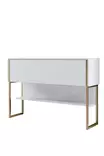Byrå Hanah Home Luxe Guld Vit Spånskiva 120x80x30 cm - Byråer och skåp - 8684282883678 - 1