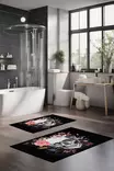 Badrumsmatta Set Mijölnir Flerfärgad 100% Polyester Halkfri Antibakteriell 40x60 cm & 60x100 cm - Badrumsmattor och våtrumsmattor - 8684283196678 - 2