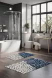 Badrumsmatta Set Mijölnir Flerfärgad 100% Polyester Halkfri Antibakteriell 40x60 cm & 60x100 cm - Badrumsmattor och våtrumsmattor - 8684283194698 - 2